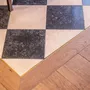 Indoor floor coverings - Checkerboard paving in Nivernais stone - LIGERIO