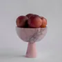 Plats et saladiers - PINK MARBLE PEDESTAL BOWL XL - KIWANO CONCEPT