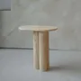 Other tables - TRAVERTINE TRIO OVAL SIDE TABLE - KIWANO CONCEPT