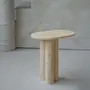 Other tables - TRAVERTINE TRIO OVAL SIDE TABLE - KIWANO CONCEPT
