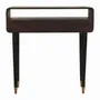 Console table - Artisan Furniture Solid Wood Apollo Loop Console Desk, 2 Drawers, 1 Open Slot, Dark Brown - ARTISAN FURNITURE