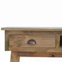 Desks - Artisan Furniture Solid Wood 2 Drawer Shell Writing Desk, 1 Shelf, Brown - ARTISAN FURNITURE