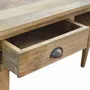 Desks - Artisan Furniture Solid Wood 2 Drawer Shell Writing Desk, 1 Shelf, Brown - ARTISAN FURNITURE