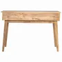 Desks - Artisan Furniture Solid Wood 2 Drawer Shell Writing Desk, 1 Shelf, Brown - ARTISAN FURNITURE