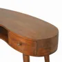 Desks - Artisan Furniture Solid Wood Chestnut Wave Writing Desk, 2 Drawers and Open Slot, Dark Brown - ARTISAN FURNITURE