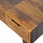 Autres tables  - Artisan Furniture Coiffeuse Pliable en Bois Massif Châtaignier, 2 Tiroirs, 4 Compartiments de Rangement avec Miroir, Marron Foncé - ARTISAN FURNITURE