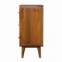 Chests of drawers - Artisan Furniture Solid Wood Curved Chestnut Chest, 3 Drawers, Dark Brown - ARTISAN FURNITURE