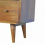 Chests of drawers - Artisan Furniture Solid Wood Curved Chestnut Chest, 3 Drawers, Dark Brown - ARTISAN FURNITURE