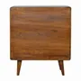 Chests of drawers - Artisan Furniture Solid Wood Curved Chestnut Chest, 3 Drawers, Dark Brown - ARTISAN FURNITURE