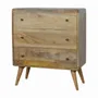 Chiffonniers - Artisan Furniture Commode Courbe, 3 Tiroirs, Oak-ish, Marron - ARTISAN FURNITURE