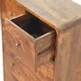Chests of drawers - Artisan Furniture Solid Wood 2 over 3 Curved Chestnut Chest, Nordic Legs, Dark Brown - ARTISAN FURNITURE