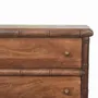 Chests of drawers - Artisan Furniture Solid Wood Bamboo Carved 3-Drawer Chest, Brown - ARTISAN FURNITURE
