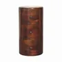 Chests of drawers - Artisan Furniture Solid Wood Chestnut Drum Chest, 3 Drawers, Chestnut, Dark Brown - ARTISAN FURNITURE