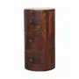 Chests of drawers - Artisan Furniture Solid Wood Chestnut Drum Chest, 3 Drawers, Chestnut, Dark Brown - ARTISAN FURNITURE