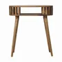 Console table - Artisan Furniture Solid Wood Ariella Console Table, Open Shelf, Nordic Legs, Beige - ARTISAN FURNITURE