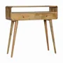 Consoles - Artisan Furniture Console Courbe Oak-ish, 2 Tiroirs et Fente Ouverte, Beige - ARTISAN FURNITURE