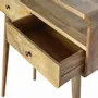 Consoles - Artisan Furniture Console Courbe Oak-ish, 2 Tiroirs et Fente Ouverte, Beige - ARTISAN FURNITURE