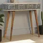 Console table - Artisan Furniture Solid Wood Edessa Bone Inlay Console Table, 1 Drawer, Black and White - ARTISAN FURNITURE
