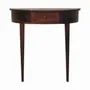 Console table - Artisan Furniture Solid Wood Backless Mounted Chestnut Console, 1 Drawer, Dark Brown - ARTISAN FURNITURE