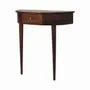 Console table - Artisan Furniture Solid Wood Backless Mounted Chestnut Console, 1 Drawer, Dark Brown - ARTISAN FURNITURE