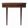 Console table - Artisan Furniture Solid Wood Backless Mounted Chestnut Console, 1 Drawer, Dark Brown - ARTISAN FURNITURE
