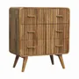Chiffonniers - Artisan Furniture en bois massif à rainures T-bar Commode, 3 Tiroirs, Marron - ARTISAN FURNITURE