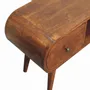 TV stands - Artisan Furniture Solid Wood London Chestnut TV Stand, 2 Drawers, 1 Open Slot, Dark Brown - ARTISAN FURNITURE