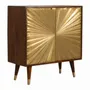 Buffets - Artisan Furniture en bois massif Manille Doré Armoire, Brass-Plated Portes, Doré and Dark Marron - ARTISAN FURNITURE