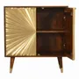 Buffets - Artisan Furniture en bois massif Manille Doré Armoire, Brass-Plated Portes, Doré and Dark Marron - ARTISAN FURNITURE