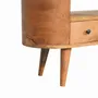 Meubles TV - Artisan Furniture en bois massif Mini Arrondi Meuble TV, 1 Tiroir et Ouvert Étagère, Beige - ARTISAN FURNITURE