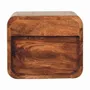 Night tables - Artisan Furniture Solid Wood Mini Honey Caramel Wall Mounted Nightstand with Open Slot, 1 Drawer, Brown - ARTISAN FURNITURE