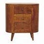 Buffets - Artisan Furniture en bois massif Mini Châtaigne Armoire, 3 Tiroirs, Dark Marron - ARTISAN FURNITURE