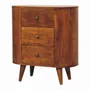 Buffets - Artisan Furniture en bois massif Mini Châtaigne Armoire, 3 Tiroirs, Dark Marron - ARTISAN FURNITURE