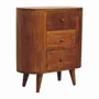Buffets - Artisan Furniture en bois massif Mini Châtaigne Armoire, 3 Tiroirs, Dark Marron - ARTISAN FURNITURE