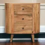 Buffets - Artisan Furniture en bois massif Mini Chêne clair Armoire, 3 Tiroirs, Beige - ARTISAN FURNITURE