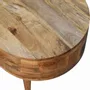 Coffee tables - Artisan Furniture Solid Wood Mini Oak-ish Rounded Coffee Table, 2 Drawers, Brown - ARTISAN FURNITURE