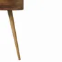 Night tables - Artisan Furniture Solid Wood Mini Oak-ish Circular Shape Nightstand, 1 Drawer, Brown - ARTISAN FURNITURE