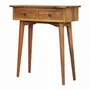 Console table - Artisan Furniture Solid Wood Mini Oak-ish Hallway Console Table, 2 Drawers, Brown - ARTISAN FURNITURE
