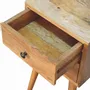 Night tables - Artisan Furniture Solid Wood Mini Oak-ish Nightstand, 2 Drawers, Beige - ARTISAN FURNITURE