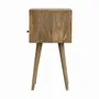 Tables de nuit - Artisan Furniture en bois massif Mini Chêne clair Table de chevet, 1 Tiroir et Niche ouverte, Beige - ARTISAN FURNITURE