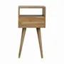 Tables de nuit - Artisan Furniture en bois massif Mini Chêne clair Table de chevet, 1 Tiroir et Niche ouverte, Beige - ARTISAN FURNITURE