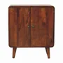 Buffets - Artisan Furniture en bois massif Mini Classic Commodenut Armoire, 2 Portes, 2 Étagères, Marron Foncé - ARTISAN FURNITURE