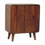 Buffets - Artisan Furniture en bois massif Mini Classic Commodenut Armoire, 2 Portes, 2 Étagères, Marron Foncé - ARTISAN FURNITURE