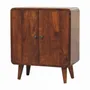 Buffets - Artisan Furniture en bois massif Mini Classic Commodenut Armoire, 2 Portes, 2 Étagères, Marron Foncé - ARTISAN FURNITURE