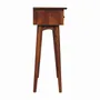 Consoles - Artisan Furniture en bois massif Mini Commodenut Hallway Console, 2 Tiroirs, Pieds nordiques, Commodenut, Marron - ARTISAN FURNITURE