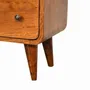 Chests of drawers - Artisan Furniture Solid Wood Mini Curved Chestnut Chest, 3 Drawers, Dark Brown - ARTISAN FURNITURE