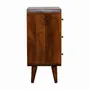 Chests of drawers - Artisan Furniture Solid Wood Mini Curved Chestnut Chest, 3 Drawers, Dark Brown - ARTISAN FURNITURE