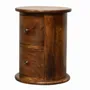 Chiffonniers - Artisan Furniture en bois massif Mini Drum Commode, 2 Tiroirs, Commodenut, Marron - ARTISAN FURNITURE