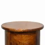 Chiffonniers - Artisan Furniture en bois massif Mini Drum Commode, 2 Tiroirs, Commodenut, Marron - ARTISAN FURNITURE