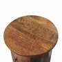 Chiffonniers - Artisan Furniture en bois massif Mini Drum Commode, 2 Tiroirs, Commodenut, Marron - ARTISAN FURNITURE